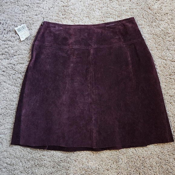 Vintage WILSON’S LEATHER Genuine Suede Mini Skirt – NWT Plum (Size 2) - Picture 10 of 11